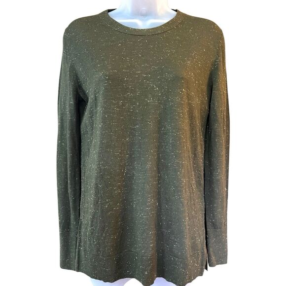 Banana Republic Green Gold Wool Blend Pullover Sweater Sz XS Classic Academia - Picture 2 of 15